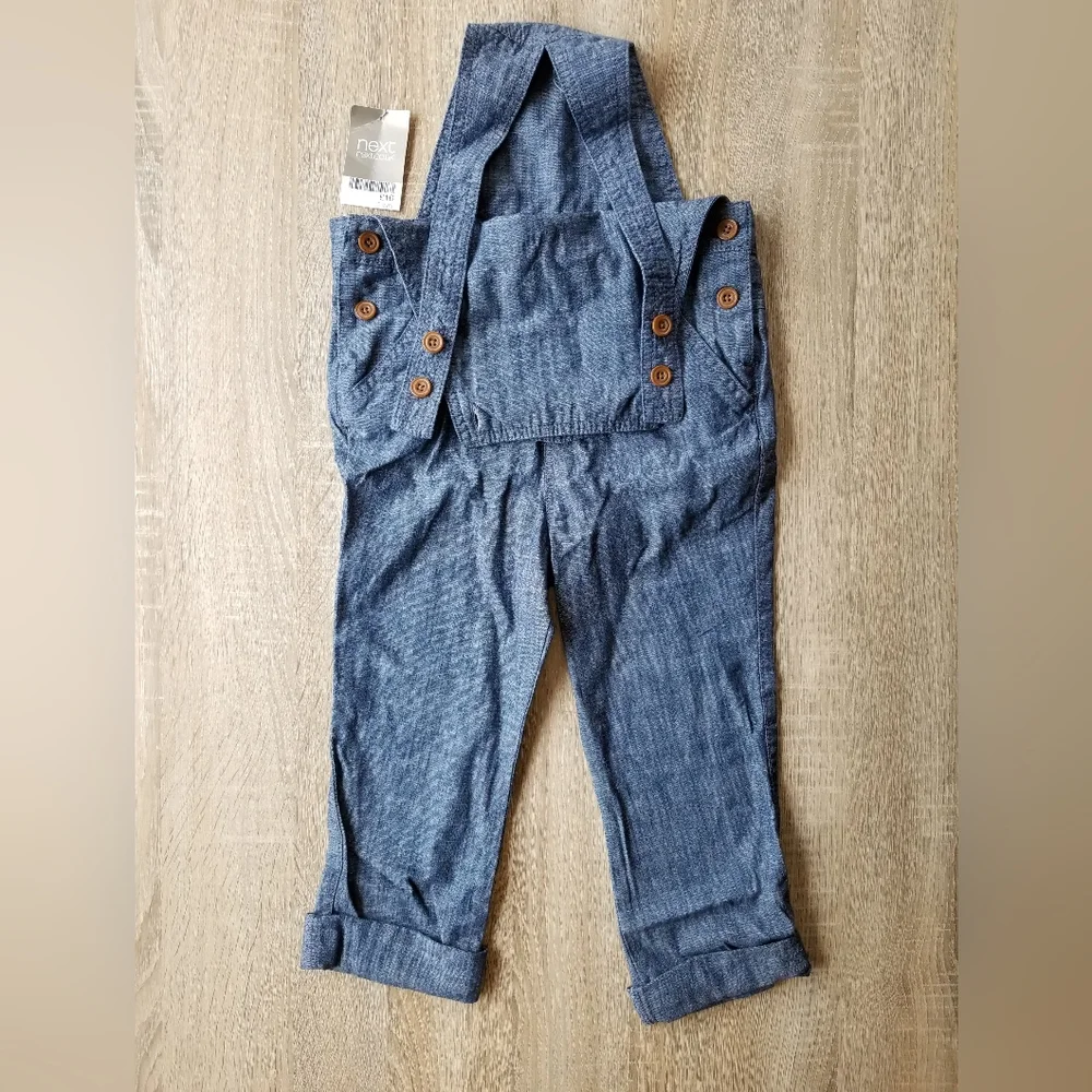 2011 nwt NEXT Direct 5-6 years boy girl chambray overalls - Picture 5 of 15